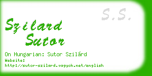 szilard sutor business card